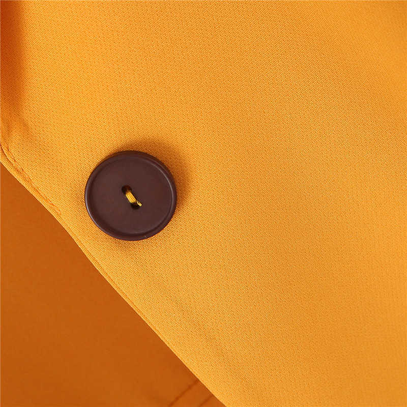 Chic long sleeve women blazer jacket Pocket Single Button office ladies yellow Casual streetwear female outwear tops coat 210930