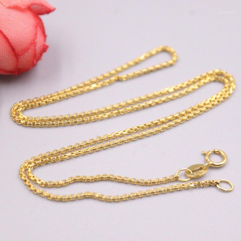 Real 18K Yellow Gold Women Necklace Box Chain 16.5inch 1.1mmW 2-2.3g / Spring Clasp D PURE Chains
Real 18K Yellow Gold Women Necklace Box Chain 16.5inch 1.1mmW 2-2.3g / Spring Clasp D PURE Chains