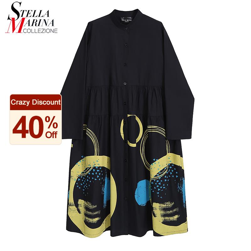 korean style woman 2021 spring clothing black printed shirt dress long sleeve straight lapel ladies casual streetwear robe 8134, Black;gray
korean style woman 2021 spring clothing black printed shirt dress long sleeve straight lapel ladies casual streetwear robe 8134, Black;gray