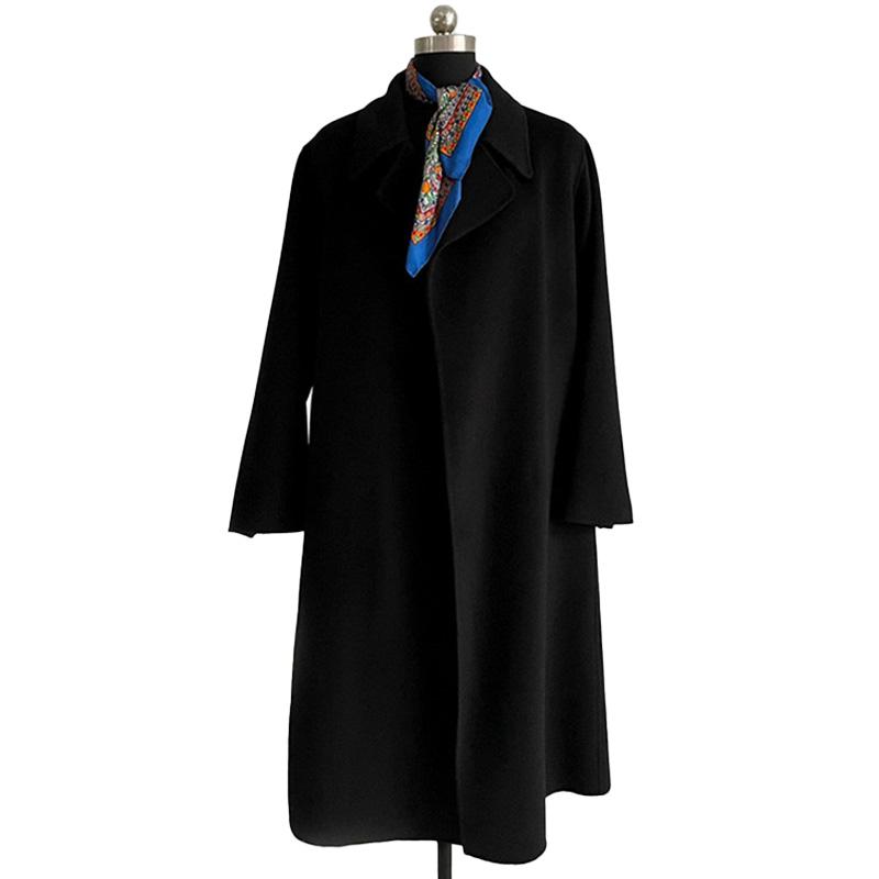 Women' Wool & Blends Real Cashmere Long Coat Winter Overcoat 2021 Luxury Fur Lady Outerwear S8761, Black
Women' Wool & Blends Real Cashmere Long Coat Winter Overcoat 2021 Luxury Fur Lady Outerwear S8761, Black