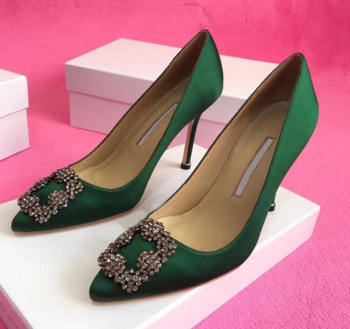 Brand Women High Heel Shoes Spring New Pointed Rhinestone Square Buckle Satin Women's Wedding Shoe 35-42, Black
Brand Women High Heel Shoes Spring New Pointed Rhinestone Square Buckle Satin Women's Wedding Shoe 35-42, Black