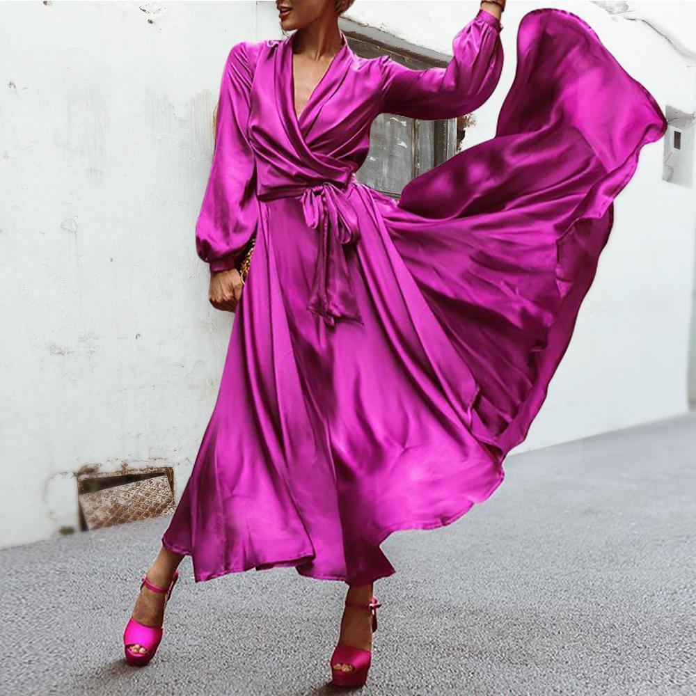 Women Dress Lantern Sleeve Bandage Vintage Dresses Plus Size Sexy Long Summer Clothes Fashion 210524