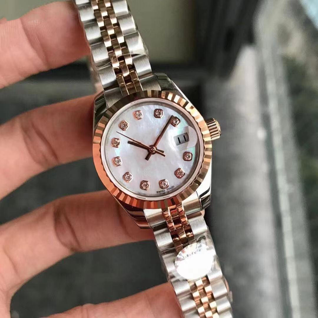 High quality diamond fashion rose gold Ladies dress watch 28mm mechanical automatic women's watches Stainless steel strap bracelet Wristwatches box bags ring gift, Sapphire
High quality diamond fashion rose gold Ladies dress watch 28mm mechanical automatic women's watches Stainless steel strap bracelet Wristwatches box bags ring gift, Sapphire