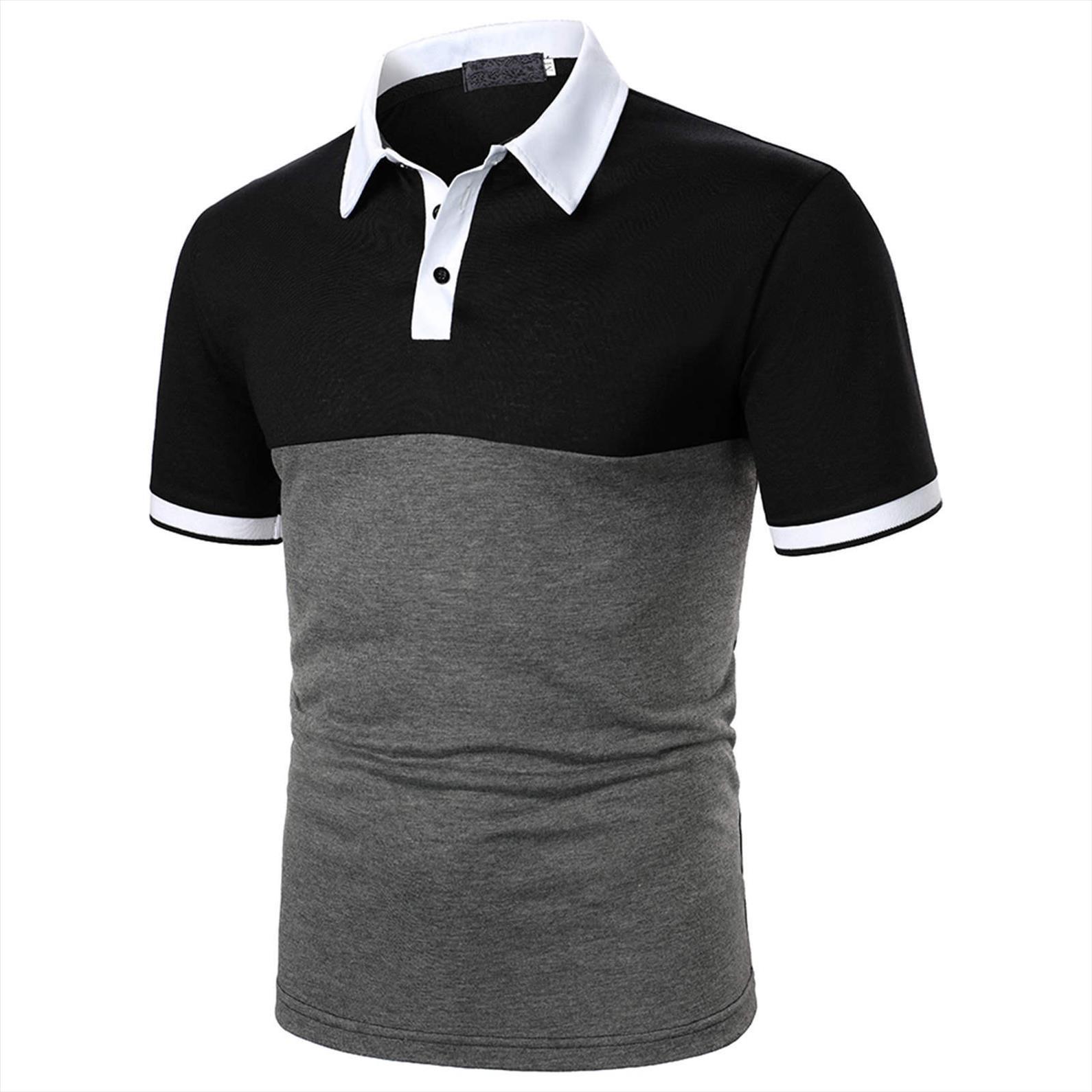 fashion shirt grey stitching men polo shirts camisa casual lapel homme business tee clothing, White;black
fashion shirt grey stitching men polo shirts camisa casual lapel homme business tee clothing, White;black