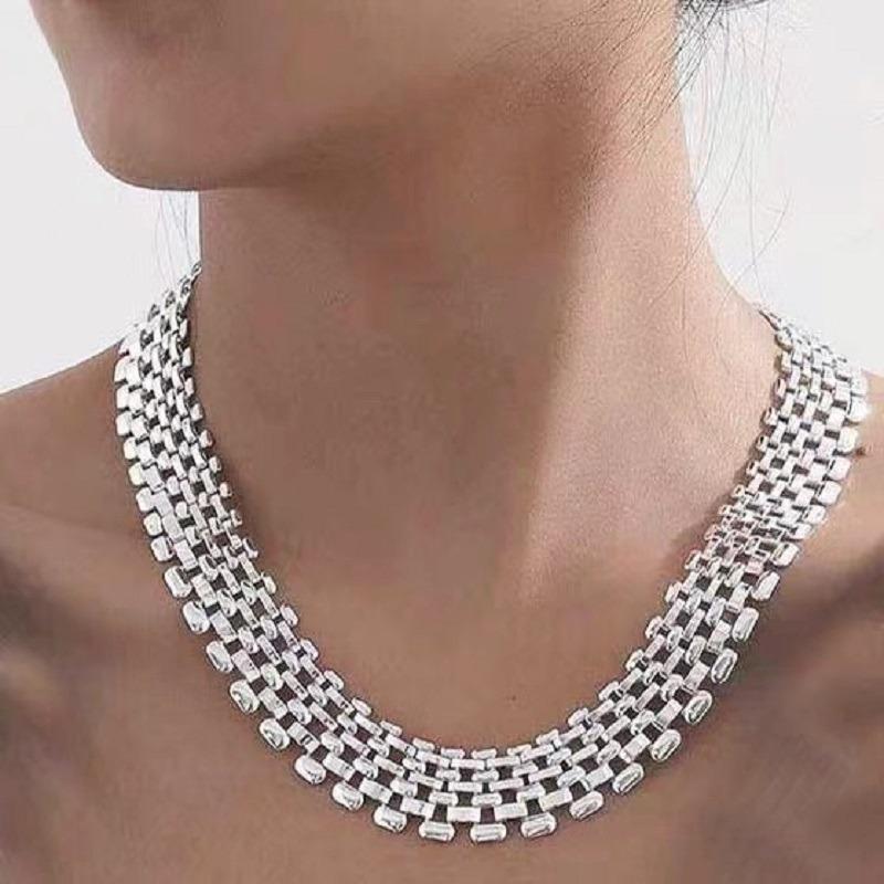 Chokers Minar Personality Hollow Chunky Chain Necklace Silver Color Link Belted Wide Necklaces For Women Mujer Statement Jewelry
Chokers Minar Personality Hollow Chunky Chain Necklace Silver Color Link Belted Wide Necklaces For Women Mujer Statement Jewelry