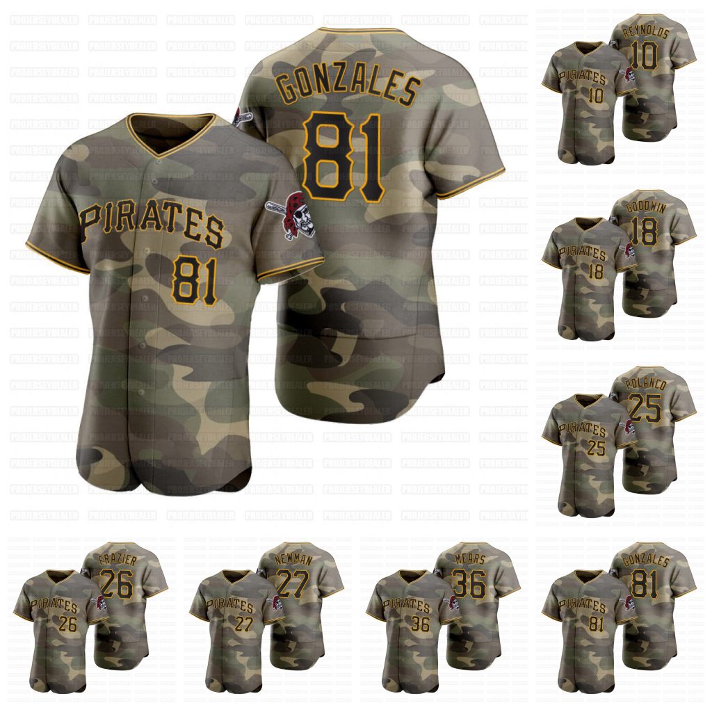 Pittsburgh Camo 2021 Armed Forces Day Jersey 10 Bryan Reynolds 18 Brian Goodwin 25 Gregory Polanco 26 Adam Frazier 27 Kevin Newman 36 Nick Mears Gonzales Jerseys, Flex base mens s-3xl
Pittsburgh Camo 2021 Armed Forces Day Jersey 10 Bryan Reynolds 18 Brian Goodwin 25 Gregory Polanco 26 Adam Frazier 27 Kevin Newman 36 Nick Mears Gonzales Jerseys, Flex base mens s-3xl