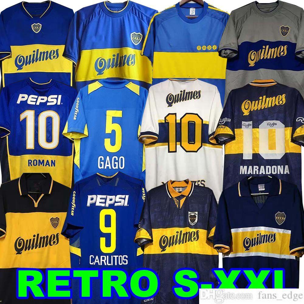 84 95 96 97 98 Boca Juniors Retro Soccer Jersey Maradona ROMAN Caniggia RIQUELME 1997 2002 PALERMO Football Shirt Uniforms Maillot Camiseta de, Black;yellow
84 95 96 97 98 Boca Juniors Retro Soccer Jersey Maradona ROMAN Caniggia RIQUELME 1997 2002 PALERMO Football Shirt Uniforms Maillot Camiseta de, Black;yellow