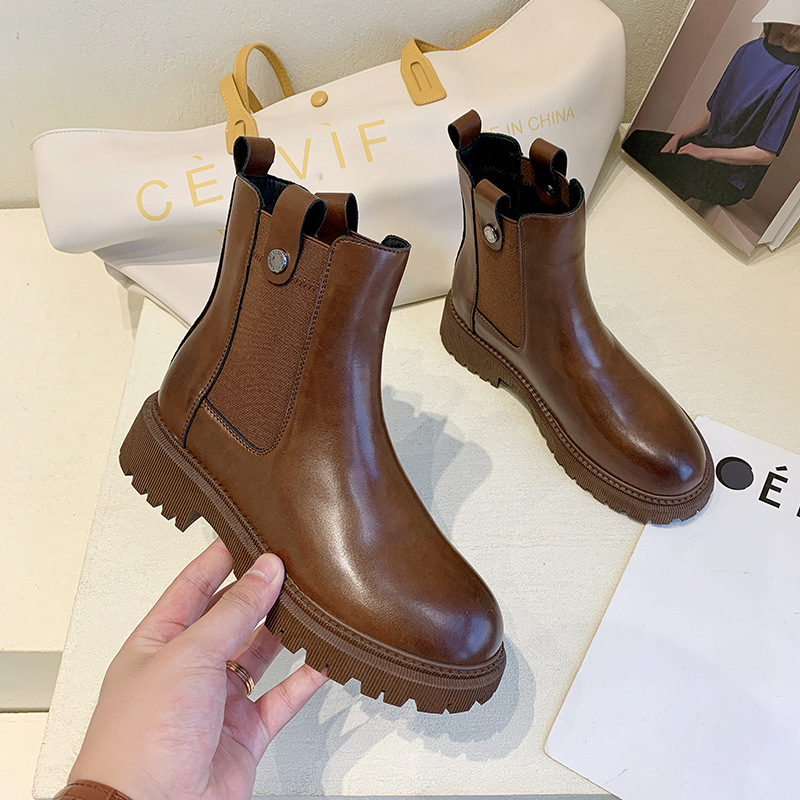 Leather boots Martin female 2021 new winter thick bottom add wool fashion boot British wind single pipe Wholesale size 35 to 40, Customize
Leather boots Martin female 2021 new winter thick bottom add wool fashion boot British wind single pipe Wholesale size 35 to 40, Customize