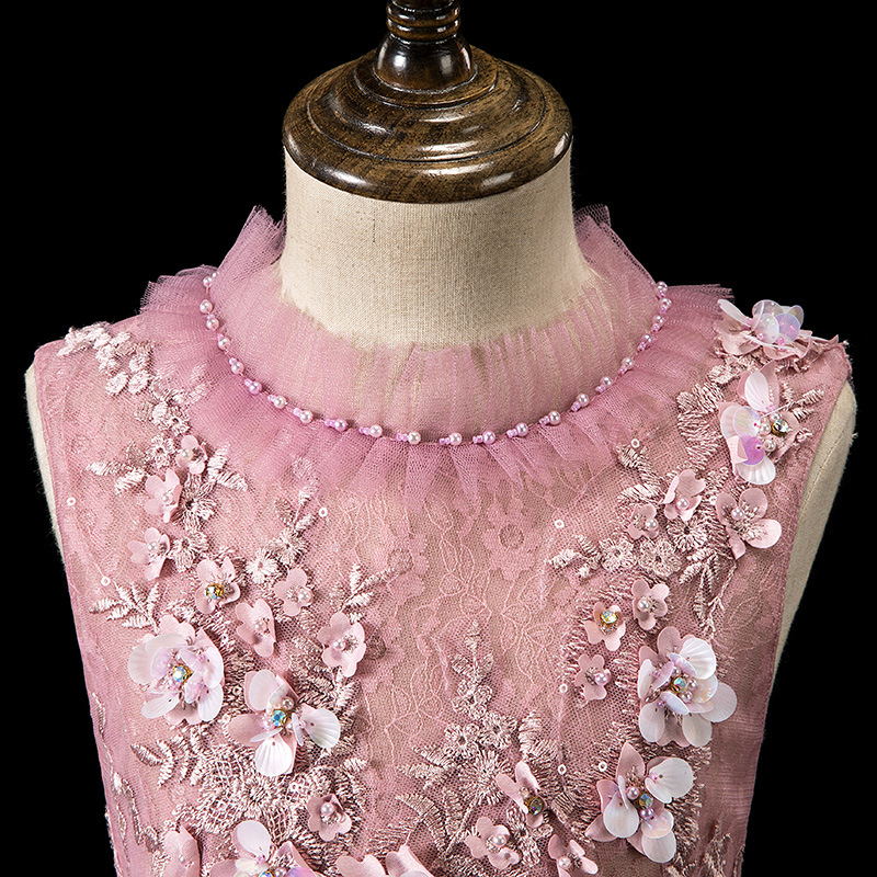 Custom-made Cheap Flower Girls Dresses with Beautiful Jewel Neckline Tulle Pretty Big Bowknot Back Little Baby Pageant Gowns for Girls 2021