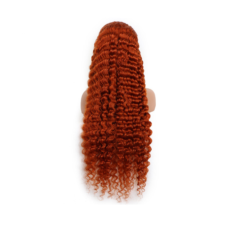 Malaysian Dyed 350# Color 13X4 Lace Front Wig Deep Wave Curly 12-32inch Wigs Yirubeauty Products 210% Density
