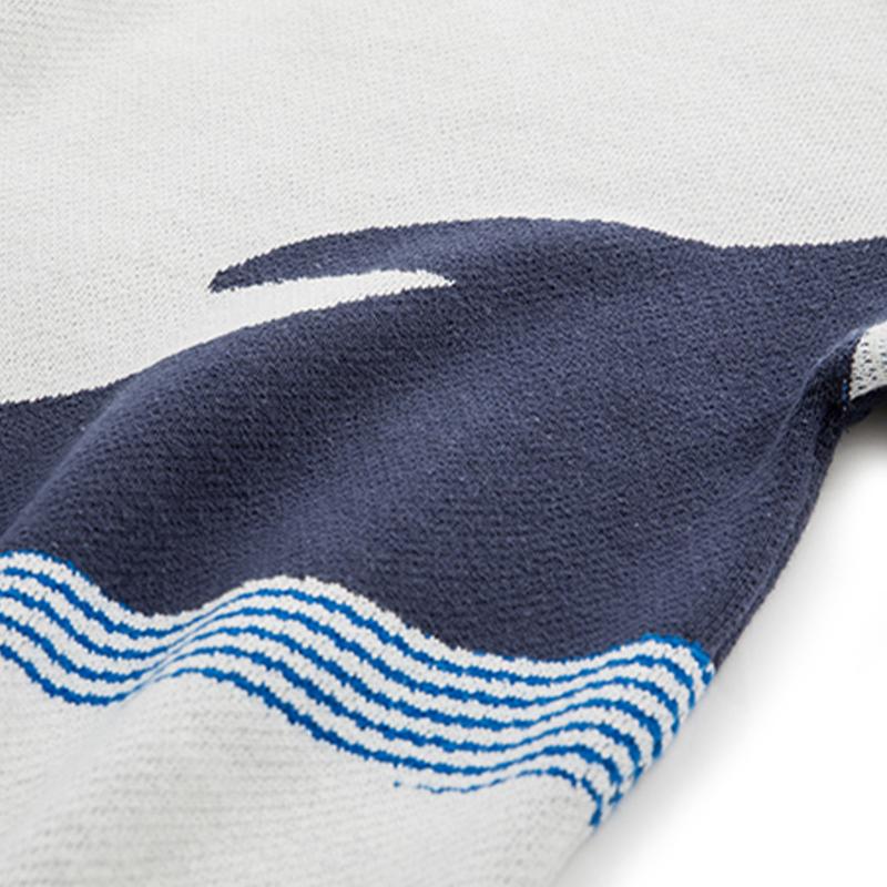 Men's Sweaters LACIBLE Whale Knitted Autumn Winter Sweater Pullover Men Women Jumpers Harajuku Knit Cotton Tops Man Streetwear