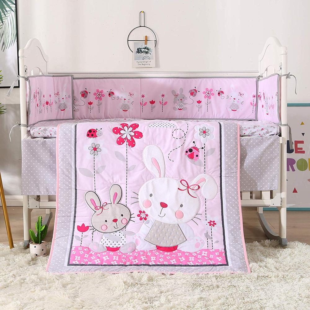 7PCS Embroidery Cartoon Rabbit Baby Bedding Set Newborn Crib Bedding Infant kit de bero (4bumper+duvet+bed cover+bed skirt)
7PCS Embroidery Cartoon Rabbit Baby Bedding Set Newborn Crib Bedding Infant kit de bero (4bumper+duvet+bed cover+bed skirt)