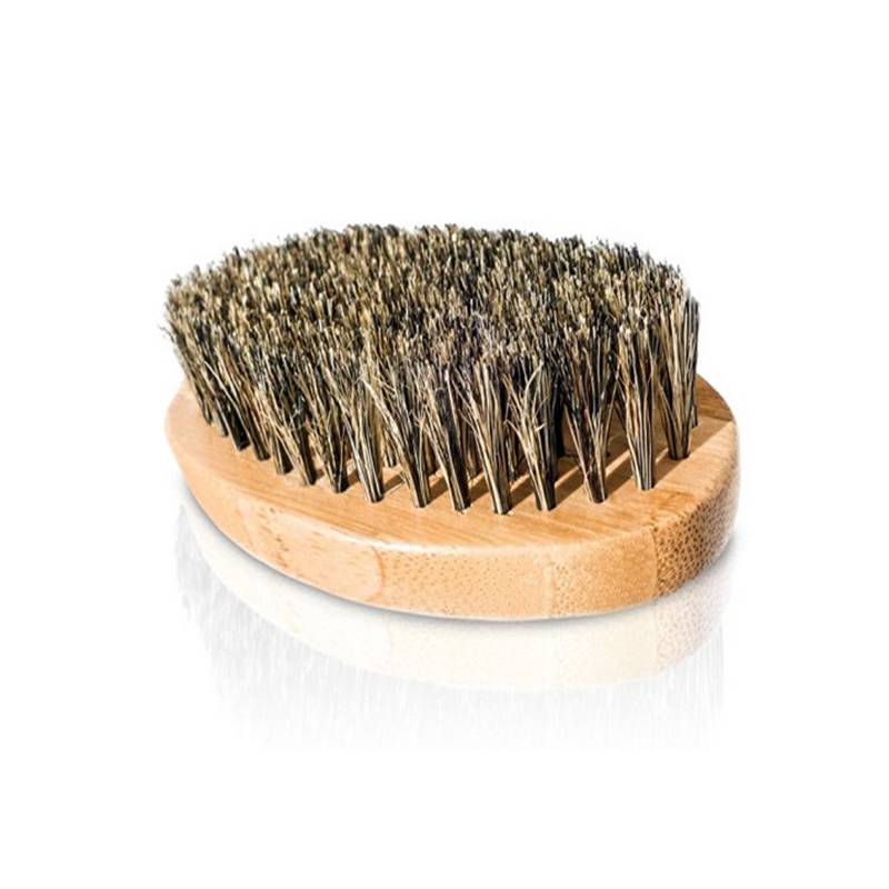 3 in 1 kits 8x4x3cm Mini Wood Bristles Beard Brush aftershave Men wooden brushes + Mustache Comb with pouch
