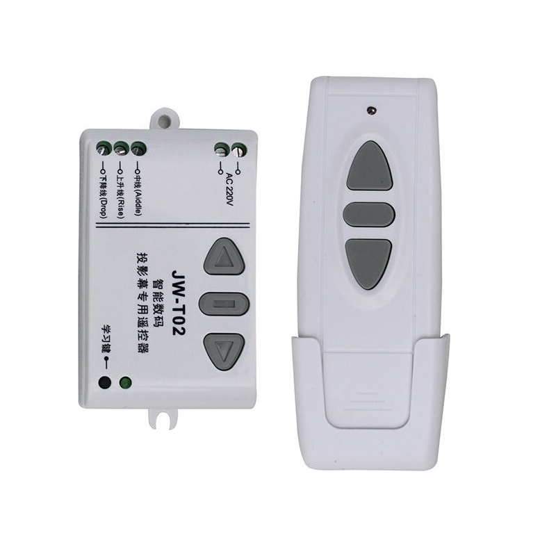 JW-T02 AC 220V Motor Wireless Remote Control Switch UP Down Stop Tubular Motor Controller Motor Forward Reverse TX RX Latched
JW-T02 AC 220V Motor Wireless Remote Control Switch UP Down Stop Tubular Motor Controller Motor Forward Reverse TX RX Latched