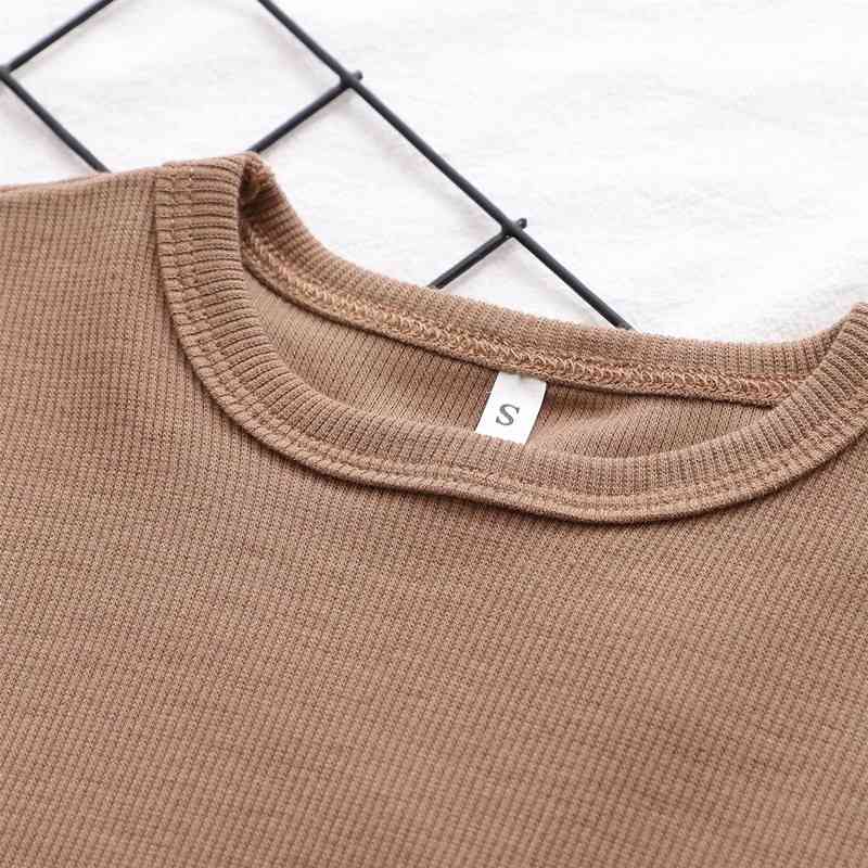 Casual Women Soft Cotton V Neck T-shirt Summer Fashion Ladies High Street Solid Color Female Tie Waist Top 210430