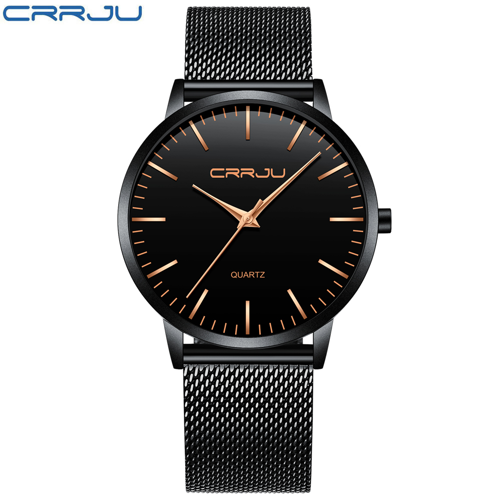 Business Mens Watches Top Brand Luxury CRRJU Men Quartz WristWatch Male Ultra Thin Mesh Strap Clock reloj extraplano hombre 210517, Black silver black
Business Mens Watches Top Brand Luxury CRRJU Men Quartz WristWatch Male Ultra Thin Mesh Strap Clock reloj extraplano hombre 210517, Black silver black