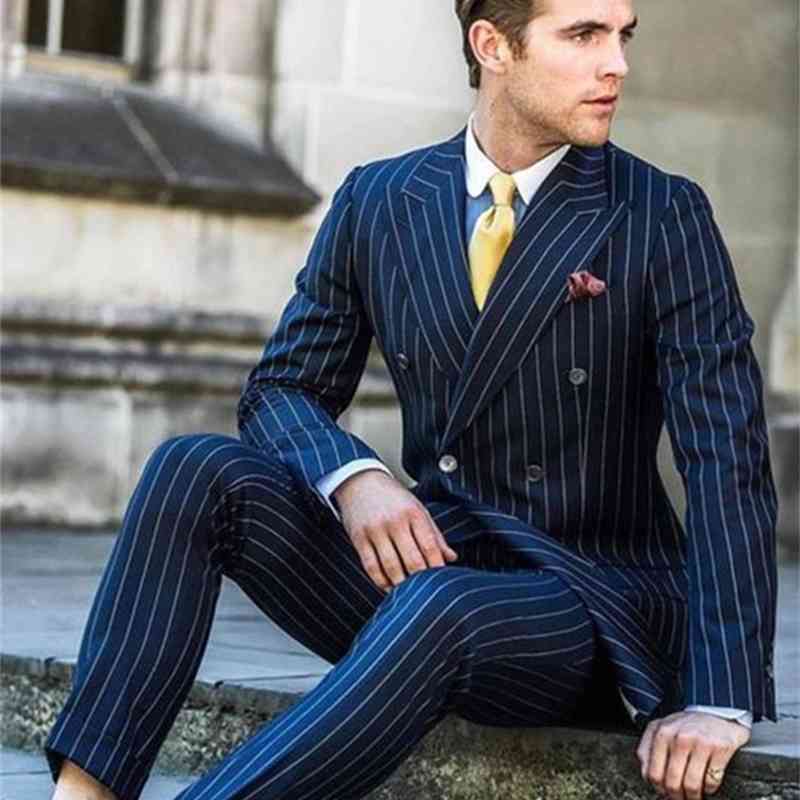 Men's Suits & Blazers Double Breasted Groomsmen Navy Blue Groom Tuxedos Peak Lapel Men Wedding Man Bridegroom Blazer (Jacket + Pan, Same picture
Men's Suits & Blazers Double Breasted Groomsmen Navy Blue Groom Tuxedos Peak Lapel Men Wedding Man Bridegroom Blazer (Jacket + Pan, Same picture