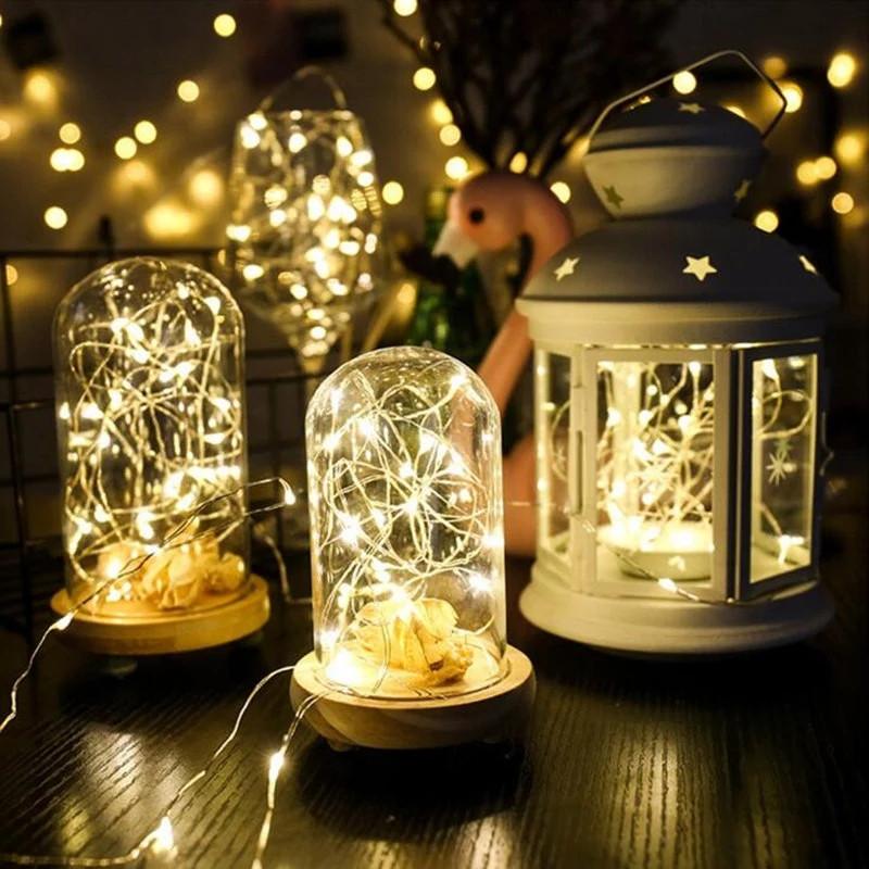 DHL String lights Sier Wire Garlands Festoon led Fairy Light Christmas Decorations for Home Room Tree Xmas Decoration Free shipping