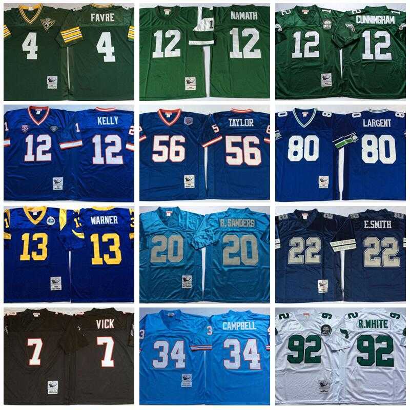 NCAA All Jim Kelly Jersey Brett Favre Steve Largent Lawrence Taylor Randall Cunningham Reggie White Michael Vick Barry Sanders Earl Campbell, Photo
NCAA All Jim Kelly Jersey Brett Favre Steve Largent Lawrence Taylor Randall Cunningham Reggie White Michael Vick Barry Sanders Earl Campbell, Photo