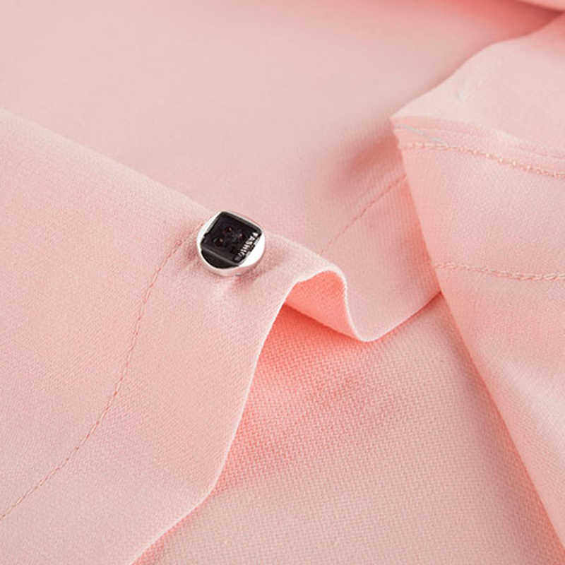 Men's Regular-fit Long Sleeve Solid Linen Shirt Single Patch Pocket Square Collar Inner Polka Dot Casual Button-up Thin Shirts 210714