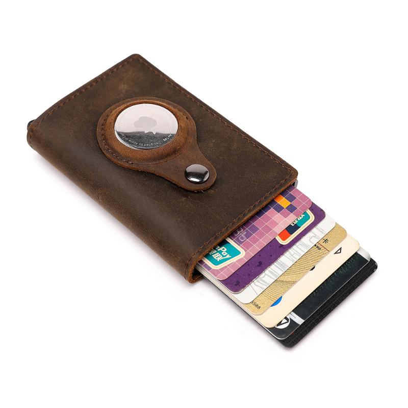 Wallets Men's Genuine Leather Wallet For Apple Without Magnet Tracker Airtag Case Label Box Holder, Brown
Wallets Men's Genuine Leather Wallet For Apple Without Magnet Tracker Airtag Case Label Box Holder, Brown