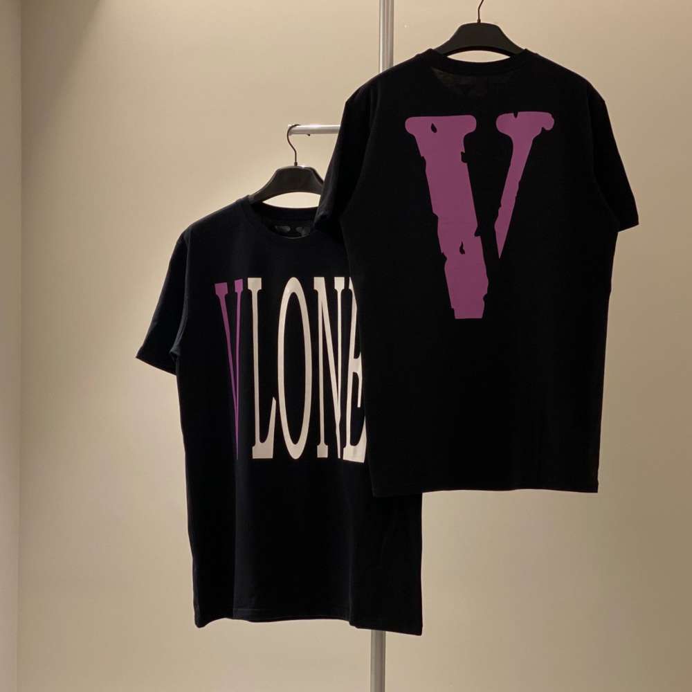 chao brand vlones miami limited purple big v short sleeve t-shirt, White