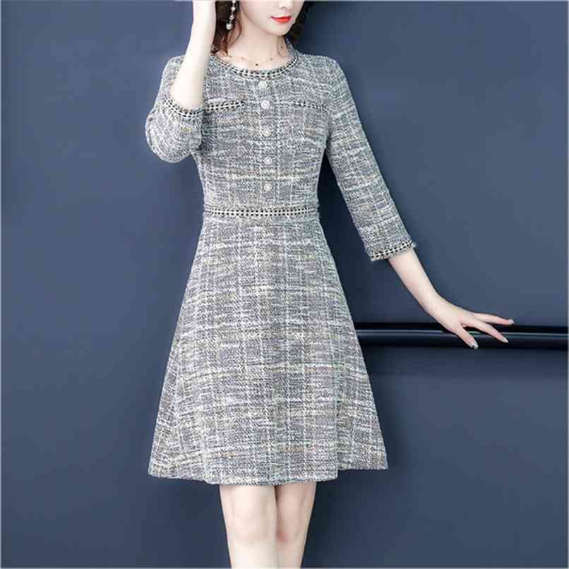 dresses for women High Quality Vintage Elegant Tweed Dress Ladies Slim three quarter Sleeve Fashion Plaid Dresses 210520, As picture
dresses for women High Quality Vintage Elegant Tweed Dress Ladies Slim three quarter Sleeve Fashion Plaid Dresses 210520, As picture
