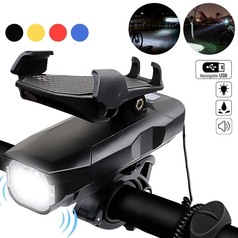 Cell Phone Mounts & Holders Bicycle Light Mobile Holder USB Rechargeable LED Bike Head Lamp Horn With Powerbank 4 In 1 MTB Cycling Front
Cell Phone Mounts & Holders Bicycle Light Mobile Holder USB Rechargeable LED Bike Head Lamp Horn With Powerbank 4 In 1 MTB Cycling Front