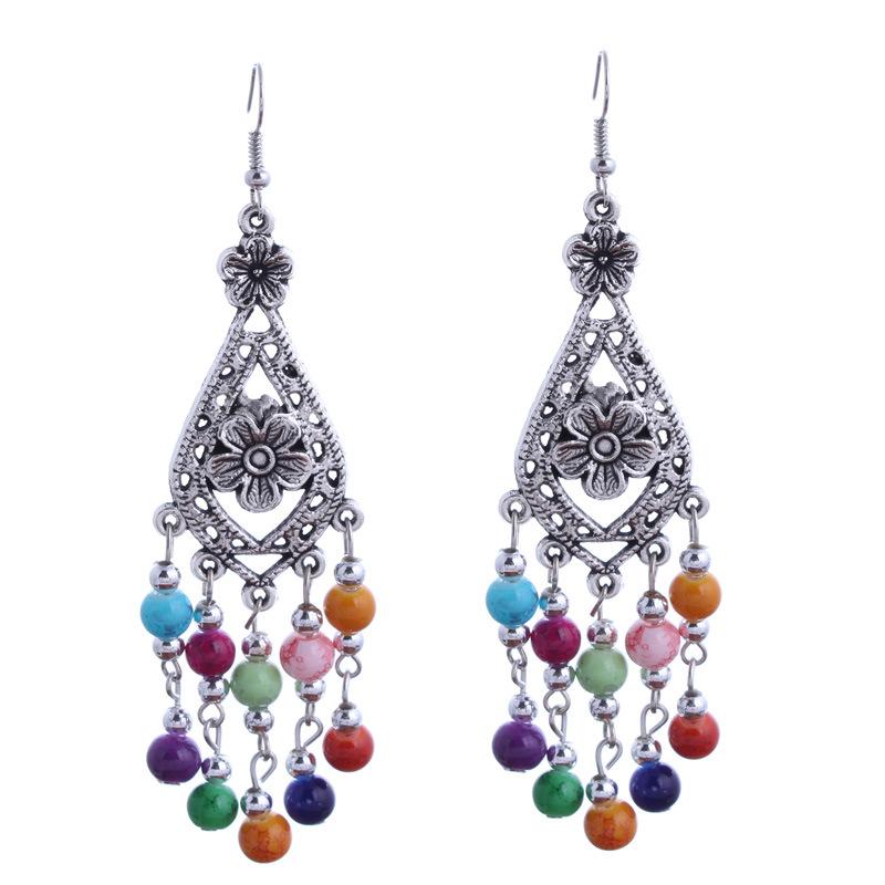 Tibet Silver Flowers Dangle Drop Earrings Natural Stone Beads Tassel Earring for Women Gift
Tibet Silver Flowers Dangle Drop Earrings Natural Stone Beads Tassel Earring for Women Gift
