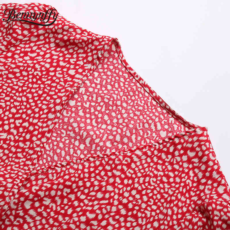 Deep V Neck Puff Sleeve Print Bodysuits Women Summer Short High Waist Office Female Sexy Bodysuit 210510