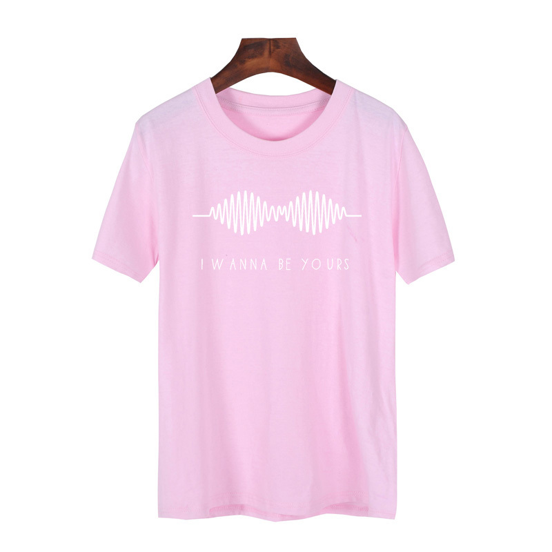 Arctic Monkeys T Shirt Women I Wanna Be Yours Tee Top Rock Band Summer Casual Short Sleeve Hrajuku Graphic Tees 210408