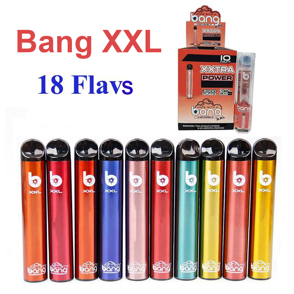 Bang XXL Disposable Cigarettes Vapes Pen Device 800mAh Batterys 6ml Pods Empty Vapors 2000 Puffs Plastic Tubes Package 12PCS A display box VS Puff Plus Bar FLEX
Bang XXL Disposable Cigarettes Vapes Pen Device 800mAh Batterys 6ml Pods Empty Vapors 2000 Puffs Plastic Tubes Package 12PCS A display box VS Puff Plus Bar FLEX