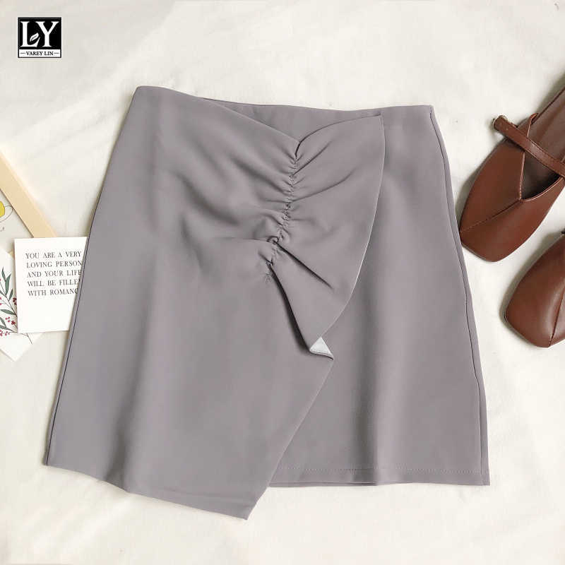 LY VAREY LIN Summer Office Lady Folds Irregular A-line Fashion Skirts Women Casual Solid Color High Waist Mini 210526, White
LY VAREY LIN Summer Office Lady Folds Irregular A-line Fashion Skirts Women Casual Solid Color High Waist Mini 210526, White