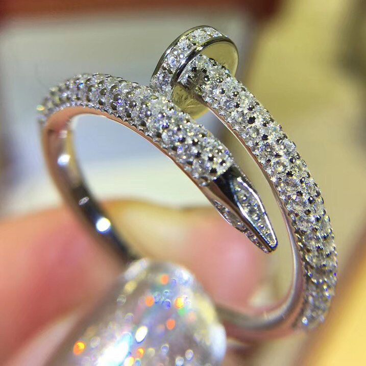 6 7 8 9 nail Rings Woman Man Fashion Full Diamond Love Ring Jewelry For Wedding9255071254F