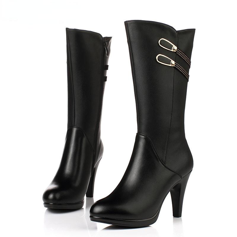 Boots Women Long High Heel 2021 Latest Genuine Leather Fashion Stiletto Warm Breathable Female Winter, Black
Boots Women Long High Heel 2021 Latest Genuine Leather Fashion Stiletto Warm Breathable Female Winter, Black