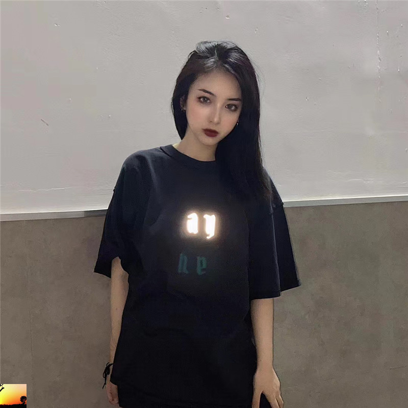 Oversized 3M Reflective Askyurself T Shirt High Quality Lost In California Dream T-shirt Unisex Fast 210420