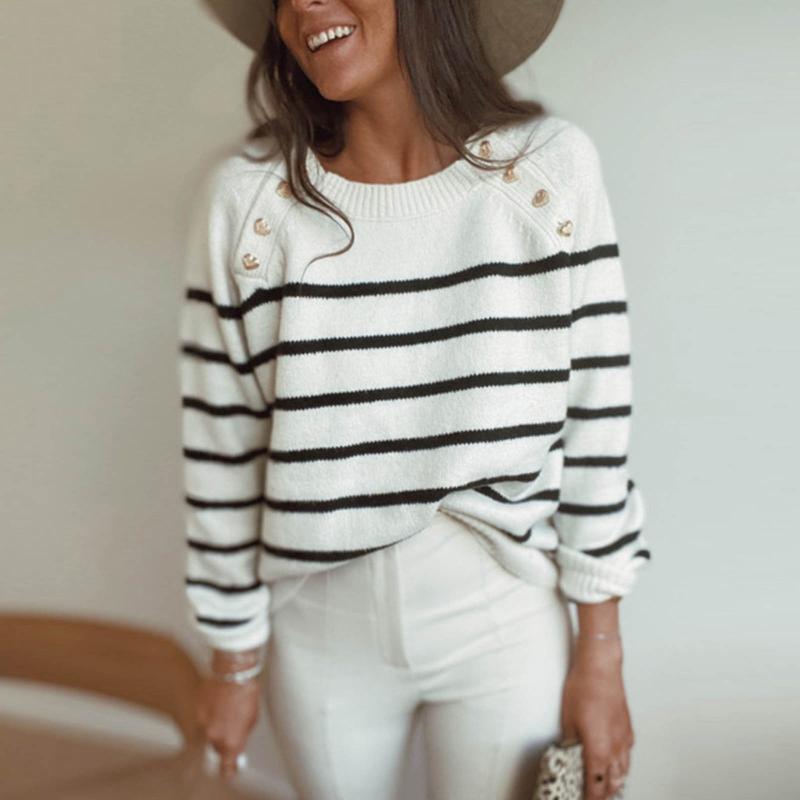 Women's Sweaters Autumn Winter Knitted Striped Sweater Women Casual Oversized Pullovers Loose Warm Jumper Streetwear Teen Knitwear, White;black
Women's Sweaters Autumn Winter Knitted Striped Sweater Women Casual Oversized Pullovers Loose Warm Jumper Streetwear Teen Knitwear, White;black