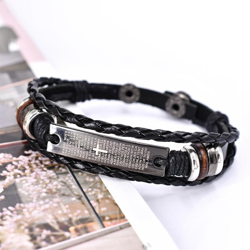Charm Bracelets Retro Cross Bible Leather Bracelet Scripture Fashion Christian Metal Women Men Bangle Goth Jewelry Religion Gifts
Charm Bracelets Retro Cross Bible Leather Bracelet Scripture Fashion Christian Metal Women Men Bangle Goth Jewelry Religion Gifts