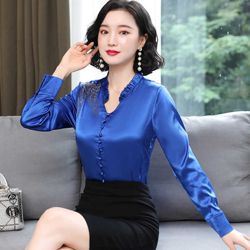 Heavyweight Silk Women Blouses Satin Tops Woman Diamonds Top Plus Size Long Sleeve Shirts 210604, Burgundy
Heavyweight Silk Women Blouses Satin Tops Woman Diamonds Top Plus Size Long Sleeve Shirts 210604, Burgundy