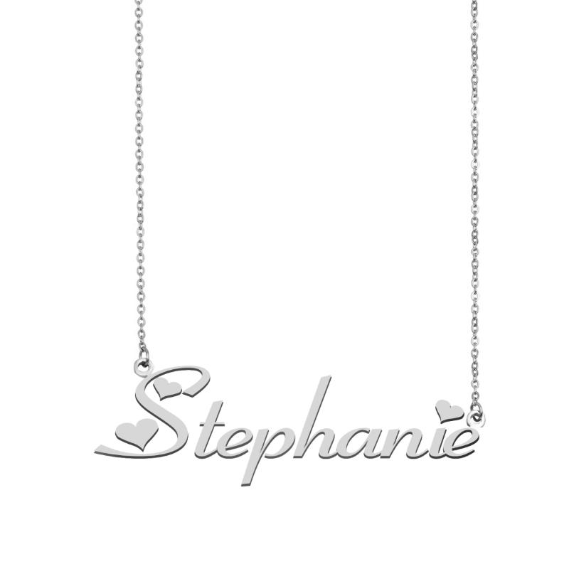 Pendant Necklaces Stephanie Name Necklace Personalised Stainless Steel Women Choker 18k Gold Plated Alphabet Letter Jewelry Friends Gift, Silver
Pendant Necklaces Stephanie Name Necklace Personalised Stainless Steel Women Choker 18k Gold Plated Alphabet Letter Jewelry Friends Gift, Silver