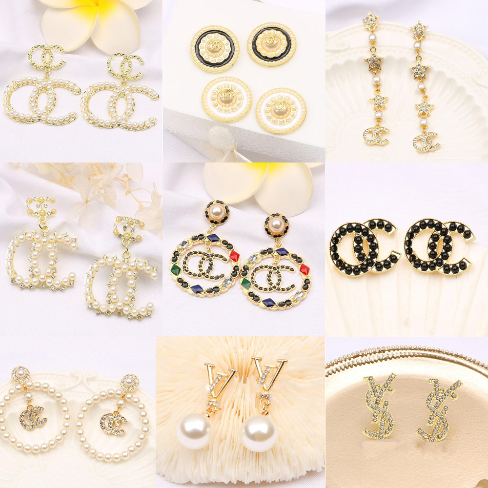 Design261-Design280 18K Gold Plated Designer Letters Stud Crystal Geometric Women Rhinestone Pearl Dangle Long Earring Wedding Party Jewerlry Accessories
Design261-Design280 18K Gold Plated Designer Letters Stud Crystal Geometric Women Rhinestone Pearl Dangle Long Earring Wedding Party Jewerlry Accessories