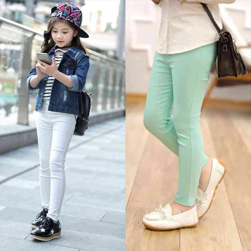 girl stretchy pants candy color slim leggings for girls kids children clothes trousers 2 to 11 years, Blue 
girl stretchy pants candy color slim leggings for girls kids children clothes trousers 2 to 11 years, Blue