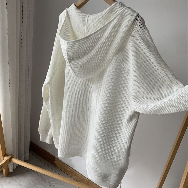 women's sweaters causal hollow-out hooded sweater coat long sleeve oversized knitted spring pullover jumper 0rt9, White;black
women's sweaters causal hollow-out hooded sweater coat long sleeve oversized knitted spring pullover jumper 0rt9, White;black