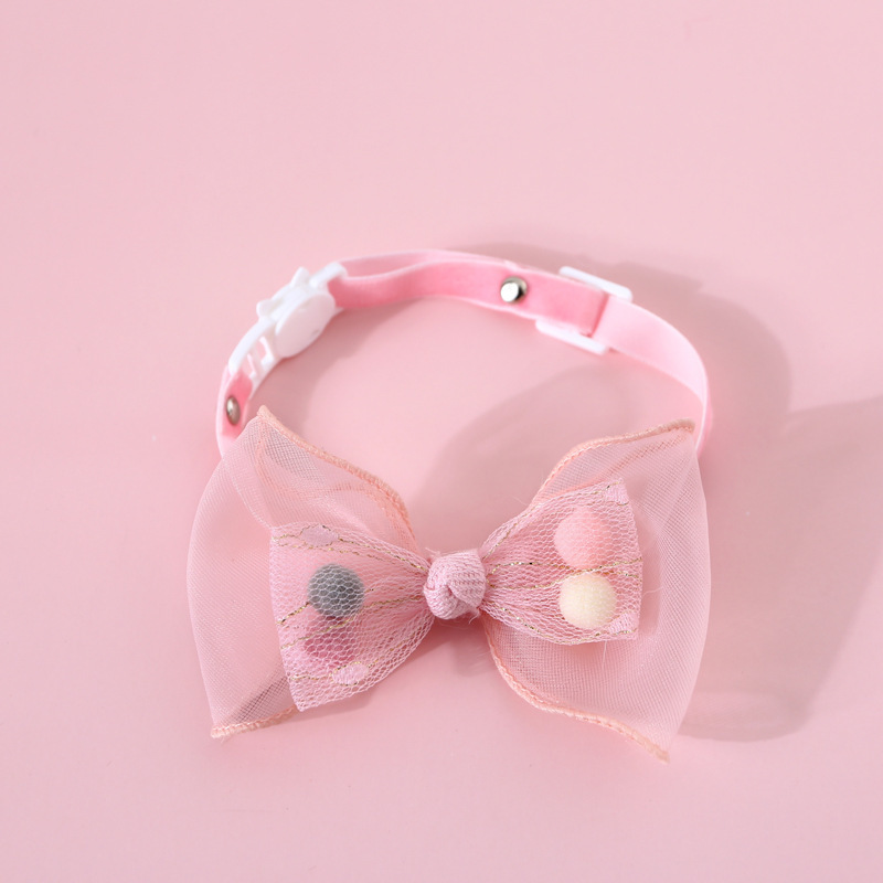 Cute Lace Cat Collar Breakaway with Cute Bow Tie Flower Adjustable Safety Kitten Collars Accessories for Cats Small Dogs