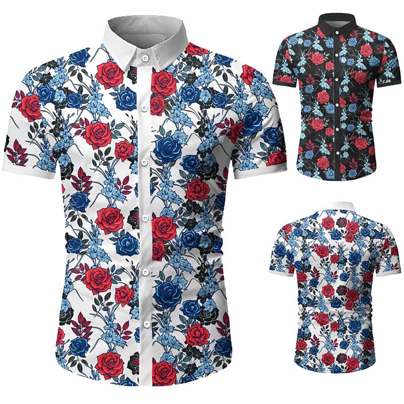 Mens High Quality Tops Casual Men's Shirts Summer Short Sleeve Thin Short-sleeved Loose Rose Print Shirt -3xl, White
Mens High Quality Tops Casual Men's Shirts Summer Short Sleeve Thin Short-sleeved Loose Rose Print Shirt -3xl, White