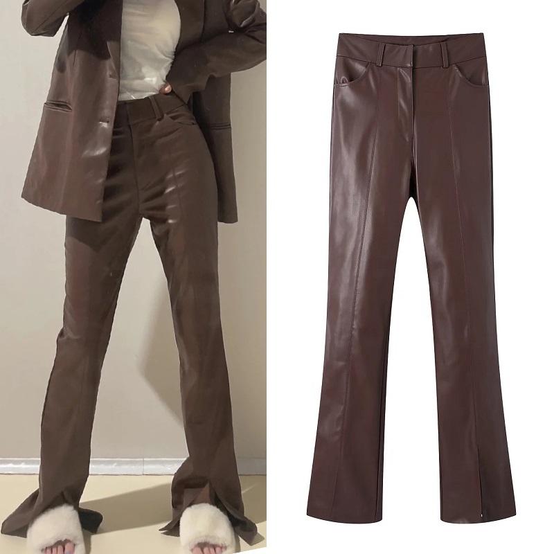 Women's Pants & Capris Pant Faux Leather For Women Brown Fashion Hem Slit Trouser High Waist Straight Streetwear Vintage Y2K, Black;white
Women's Pants & Capris Pant Faux Leather For Women Brown Fashion Hem Slit Trouser High Waist Straight Streetwear Vintage Y2K, Black;white