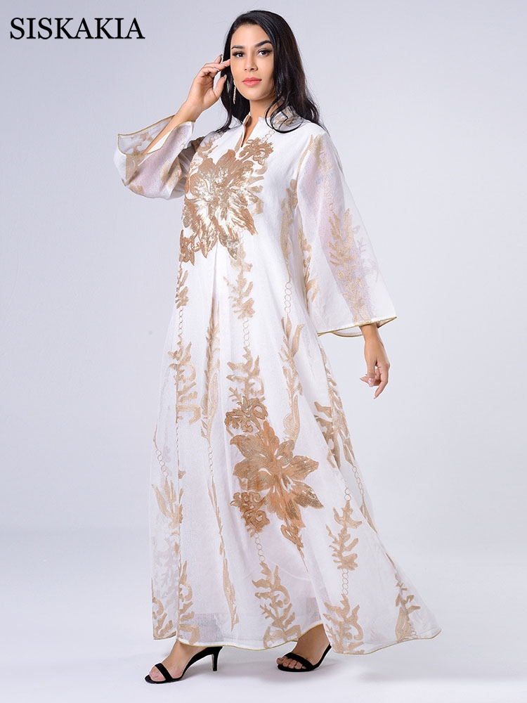 2021siskakia sequins embroidered abaya dress for women moroccan kaftan turkey arabic jalabiya white islamic ethnic robe 2021 eid new, Black;gray
2021siskakia sequins embroidered abaya dress for women moroccan kaftan turkey arabic jalabiya white islamic ethnic robe 2021 eid new, Black;gray