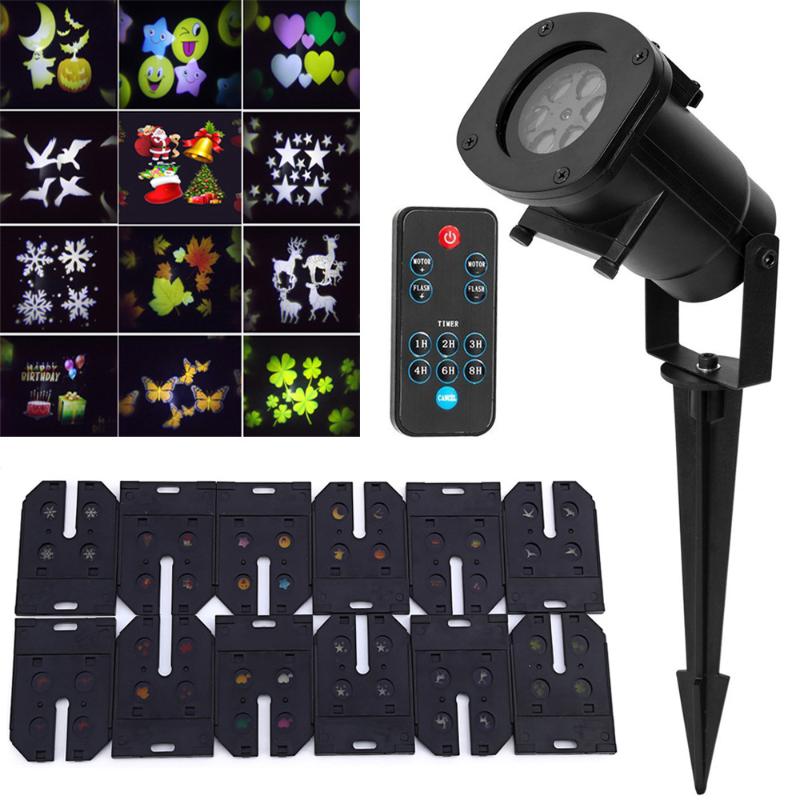 Lawn Lamps Outdoor Waterproof Snowflake Lamp 12 Card Pattern LED Projection Christmas Snow Light For Courtyard
Lawn Lamps Outdoor Waterproof Snowflake Lamp 12 Card Pattern LED Projection Christmas Snow Light For Courtyard