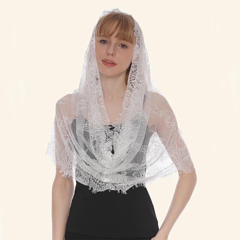 Scarves Black And White Two-color Pure Color Scarf Luxury Lace Ladies Decorative Breathable Veil Women's Collar Shawl
Scarves Black And White Two-color Pure Color Scarf Luxury Lace Ladies Decorative Breathable Veil Women's Collar Shawl