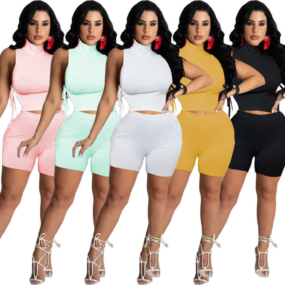 Women Tracksuits Outfits Summer Fashion Women' High Collar Side Strap Casual Solid Color Slim Two Piece Sets -XXL, Yellow
Women Tracksuits Outfits Summer Fashion Women' High Collar Side Strap Casual Solid Color Slim Two Piece Sets -XXL, Yellow